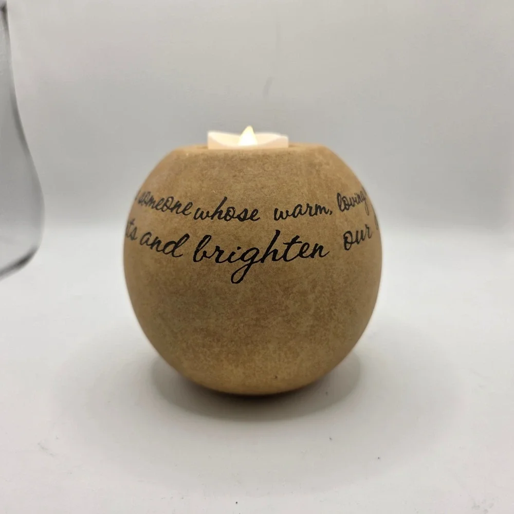 Comfort Candles Pavilion Gift Company Friend Tea Light Holder 05674 Terra Cotta
